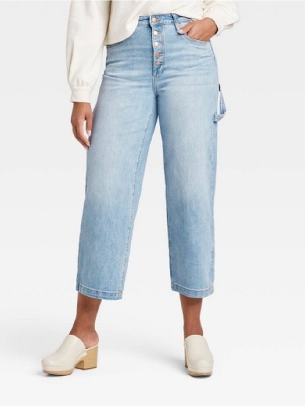 Universal Thread Highest Rise Wide Leg Light Wash Denim Pants